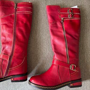 Red Leather boots